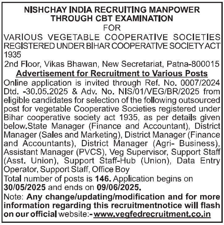 VEGFED Recruitment